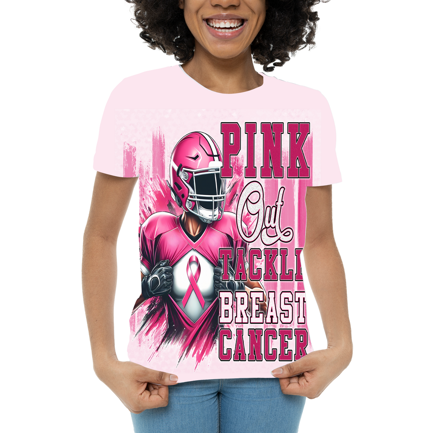 Pink Out Tackle Breast Cancer- 3d All Over Shirt