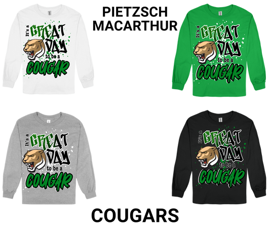 Pietzsch MacArthur-GREAT DAY TO BE A COUGAR Long Sleeve