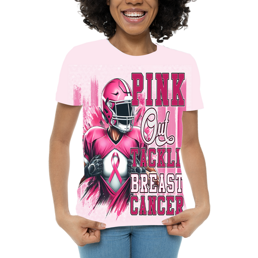 Pink Out Tackle Breast Cancer- 3d All Over Shirt